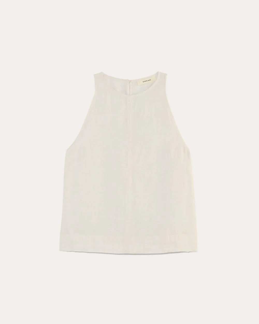 The Linen High-Neck Tank | Natural Chambray - Image 2