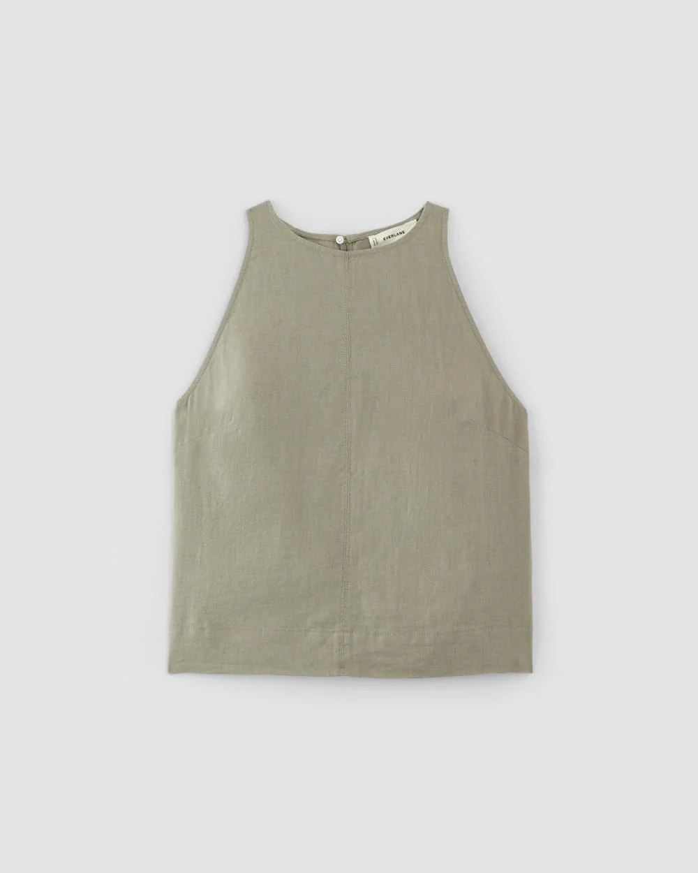 The Linen High-Neck Tank | Sage Green - Image 2
