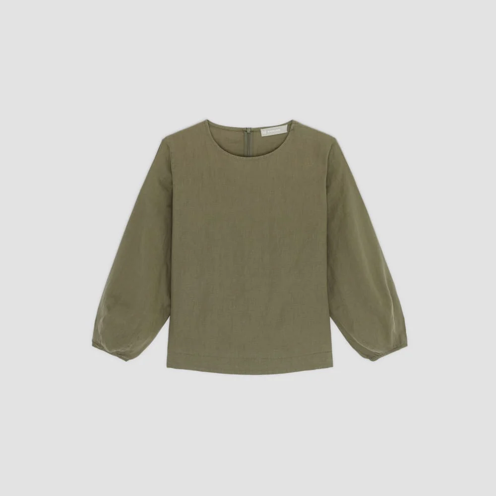 The Linen Long-Sleeve Top | Kalamata - Image 2