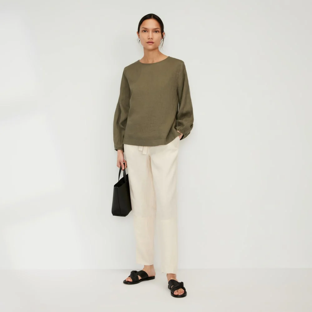 The Linen Long-Sleeve Top | Kalamata - Image 6