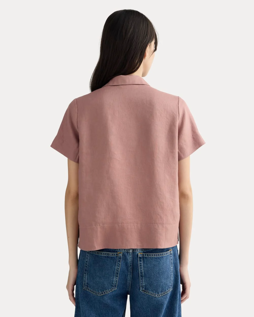 The Notch Shirt in Linen | Rose Dusk - Image 5