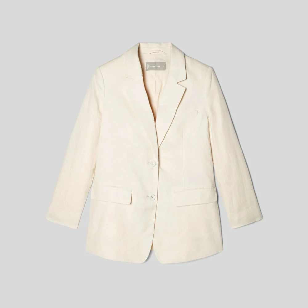 The Oversized Blazer in Linen | Canvas - Image 2