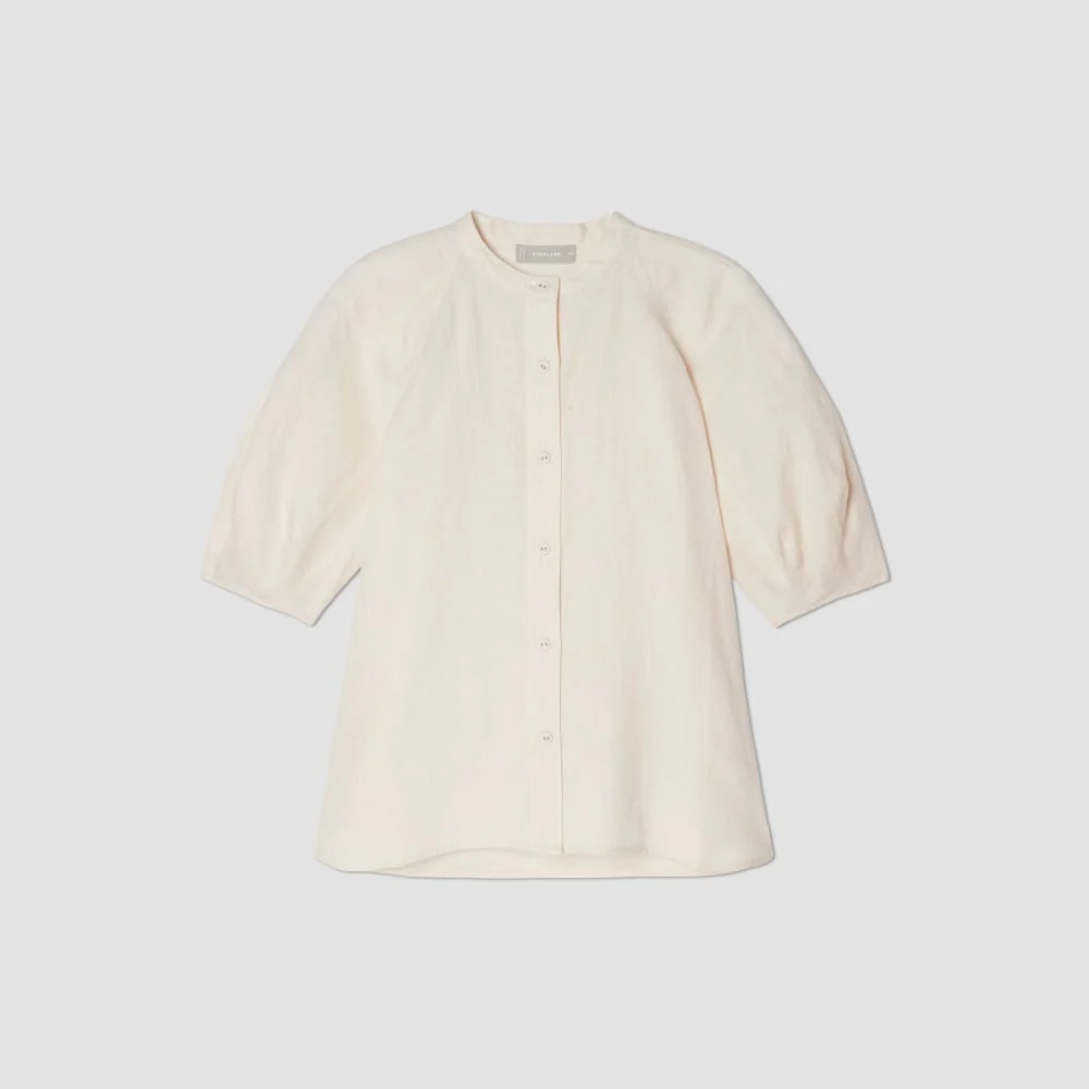 The Linen Puff Sleeve Shirt | Canvas - Image 2