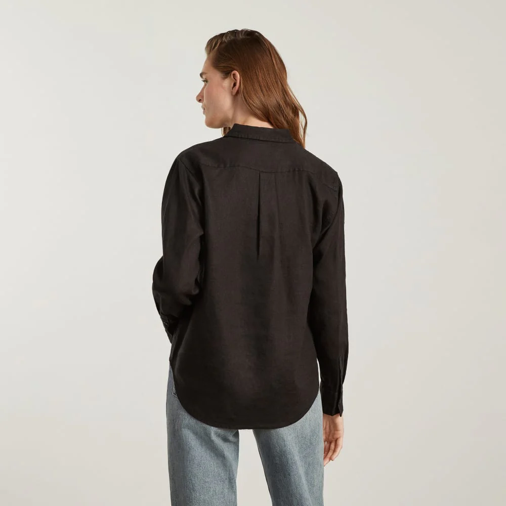 The Must-Have Shirt in Linen | Black - Image 5