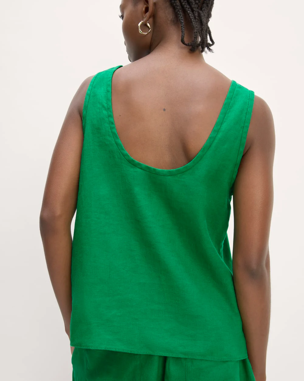 The Scoop Tank in Linen | Grass Green - Image 5