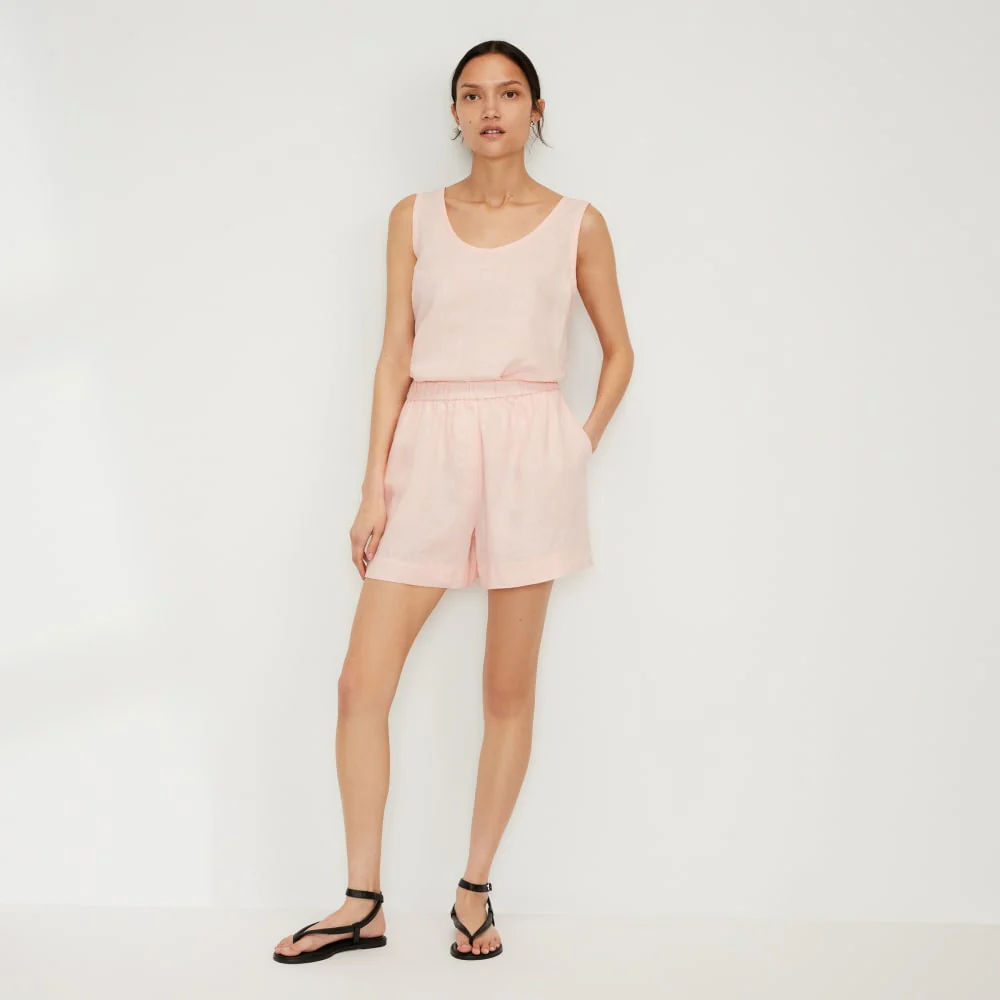 The Scoop Tank in Linen | Petal Pink - Image 6