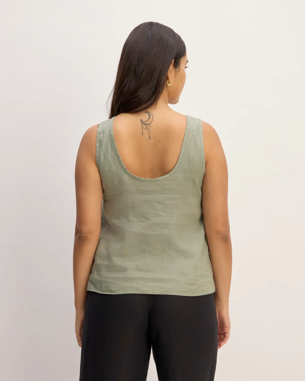 The Scoop Tank in Linen | Sage Green - Image 6
