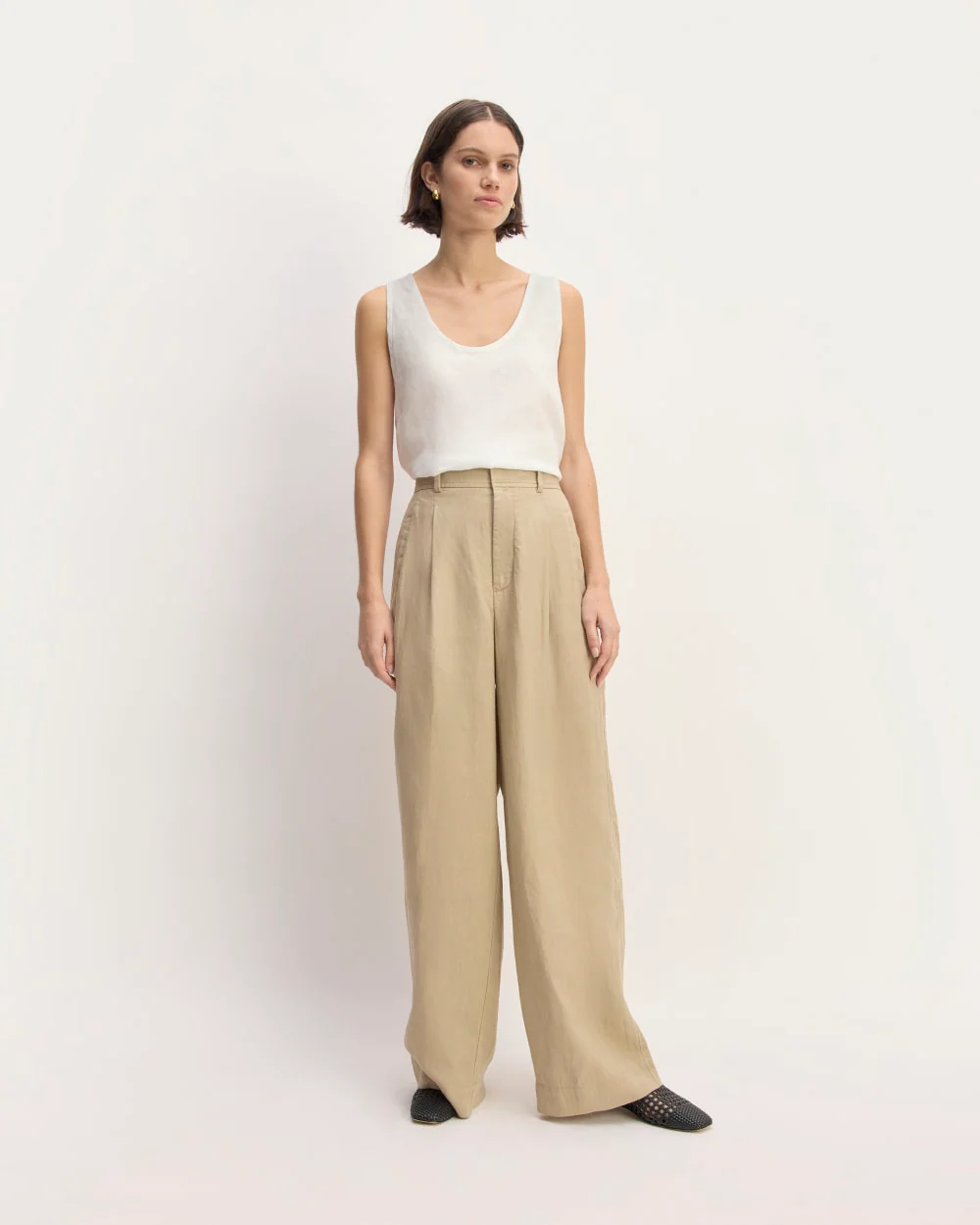 The Scoop Tank in Linen | White - Image 3