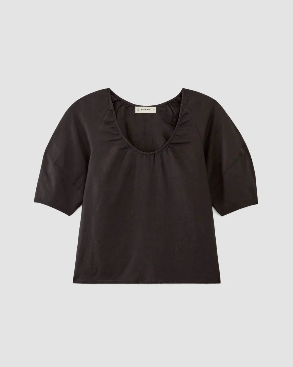 The Scoop Top in Linen | Black - Image 2