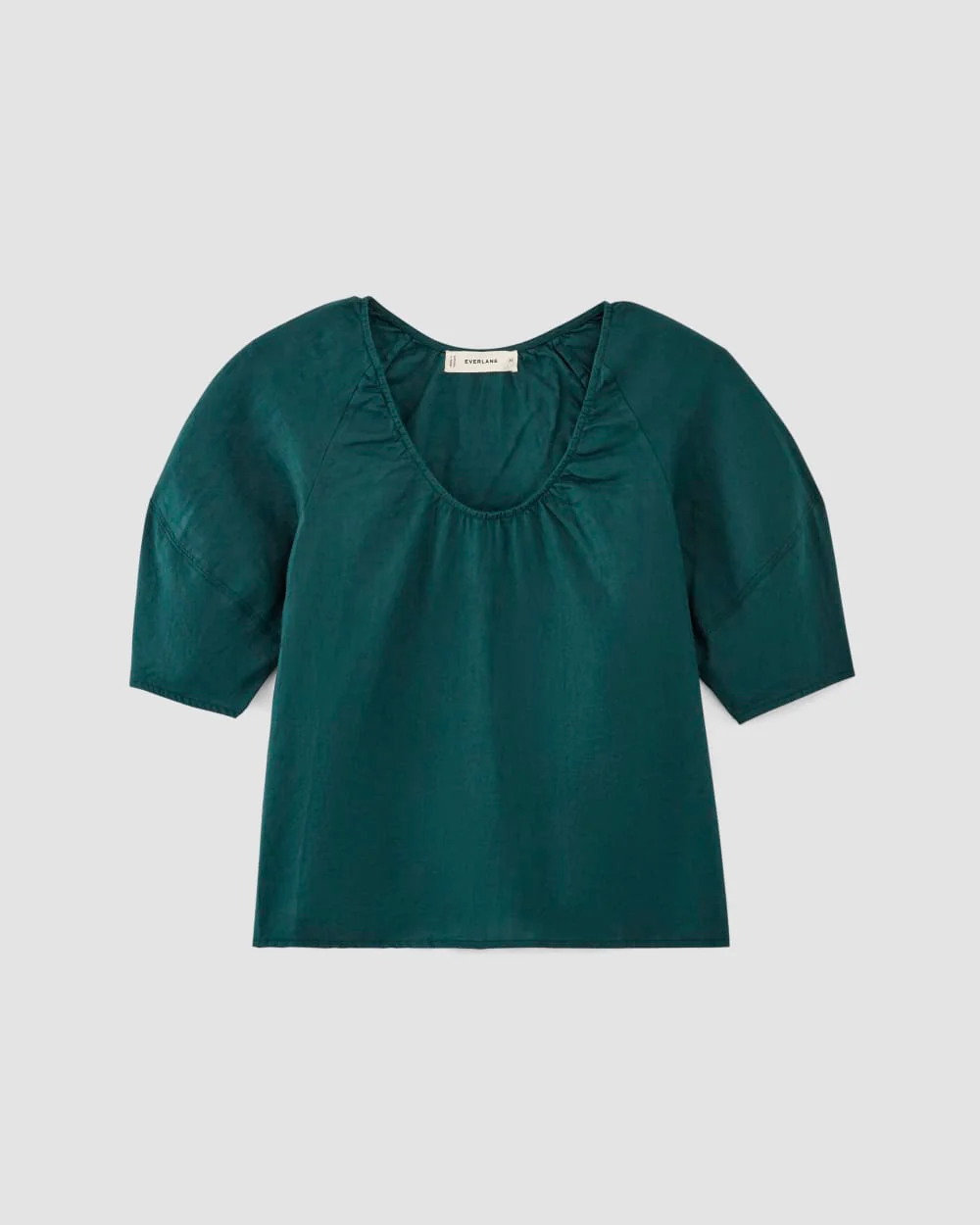 The Scoop Top in Linen | Dark Sea - Image 2