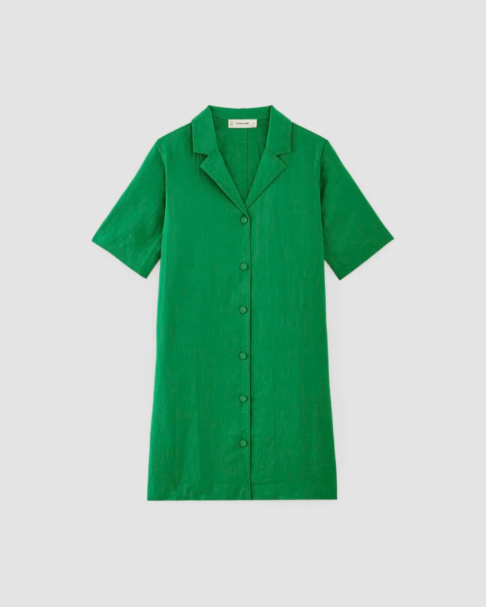 The Shirtdress in Linen | Grass Green - Image 2
