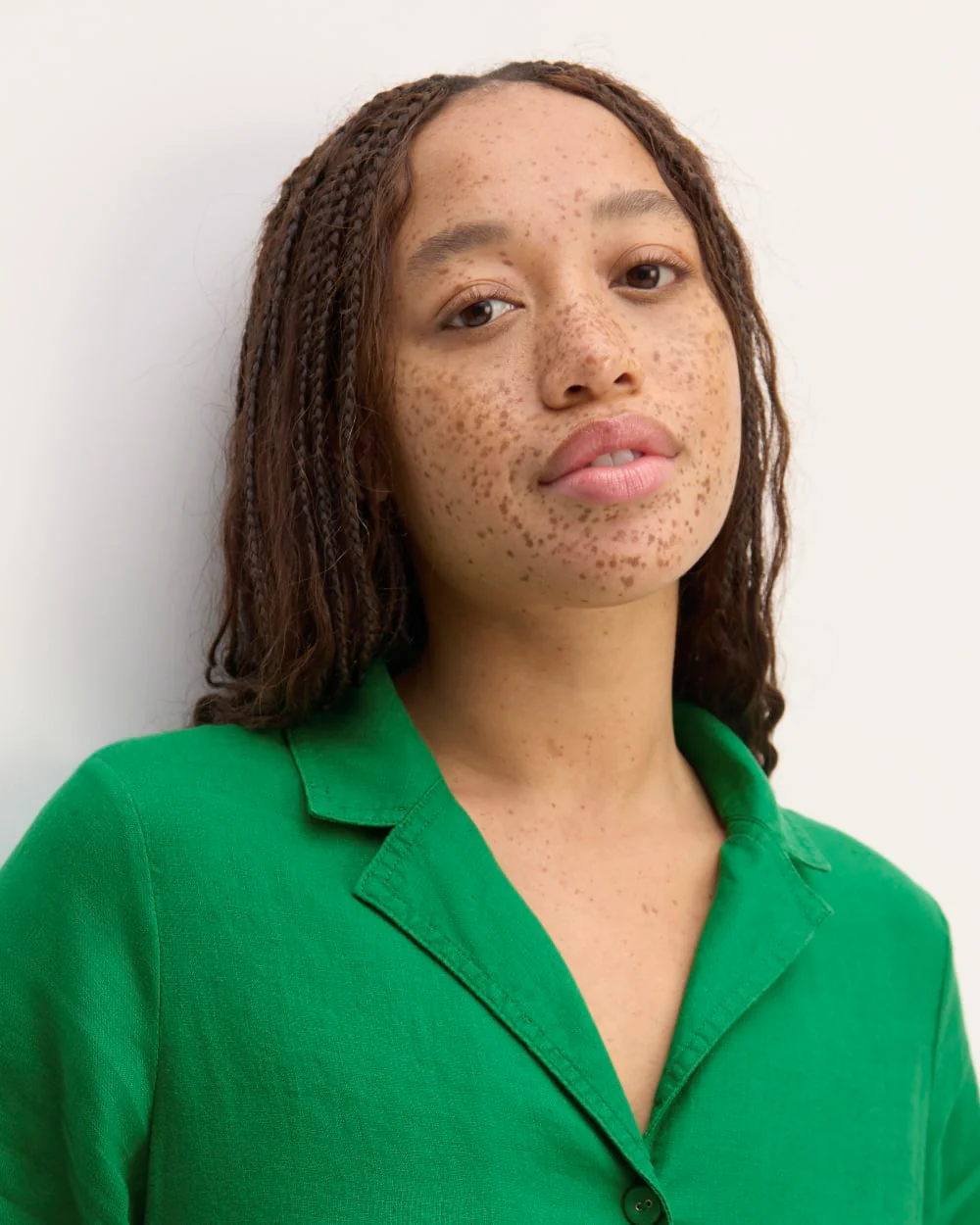 The Shirtdress in Linen | Grass Green - Image 4