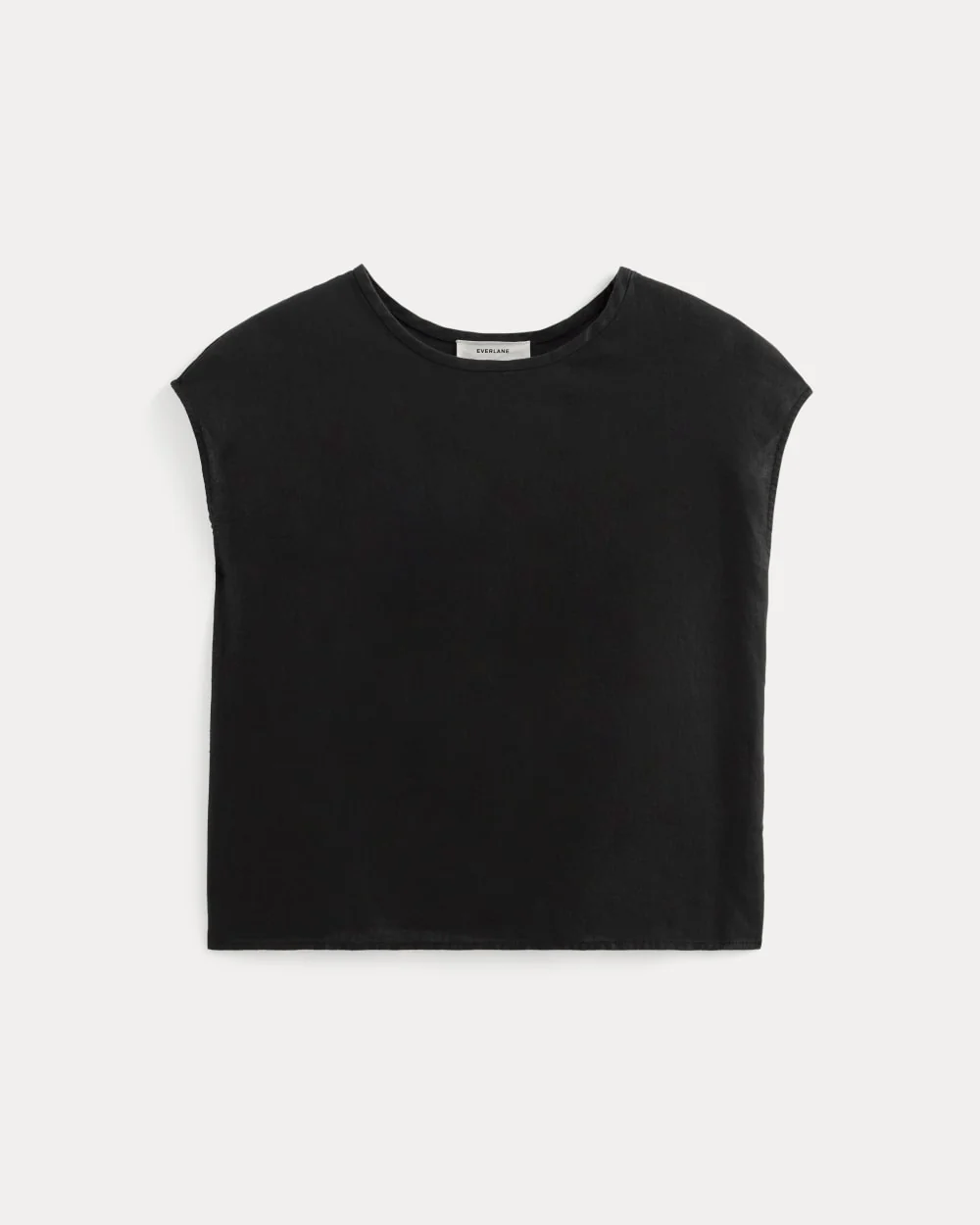 The Muscle Top in Linen | Black - Image 2