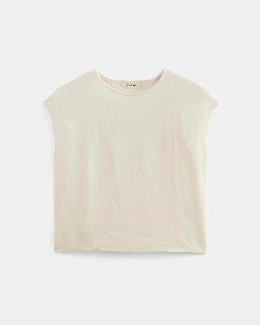 The Muscle Top in Linen | Bone - Image 2