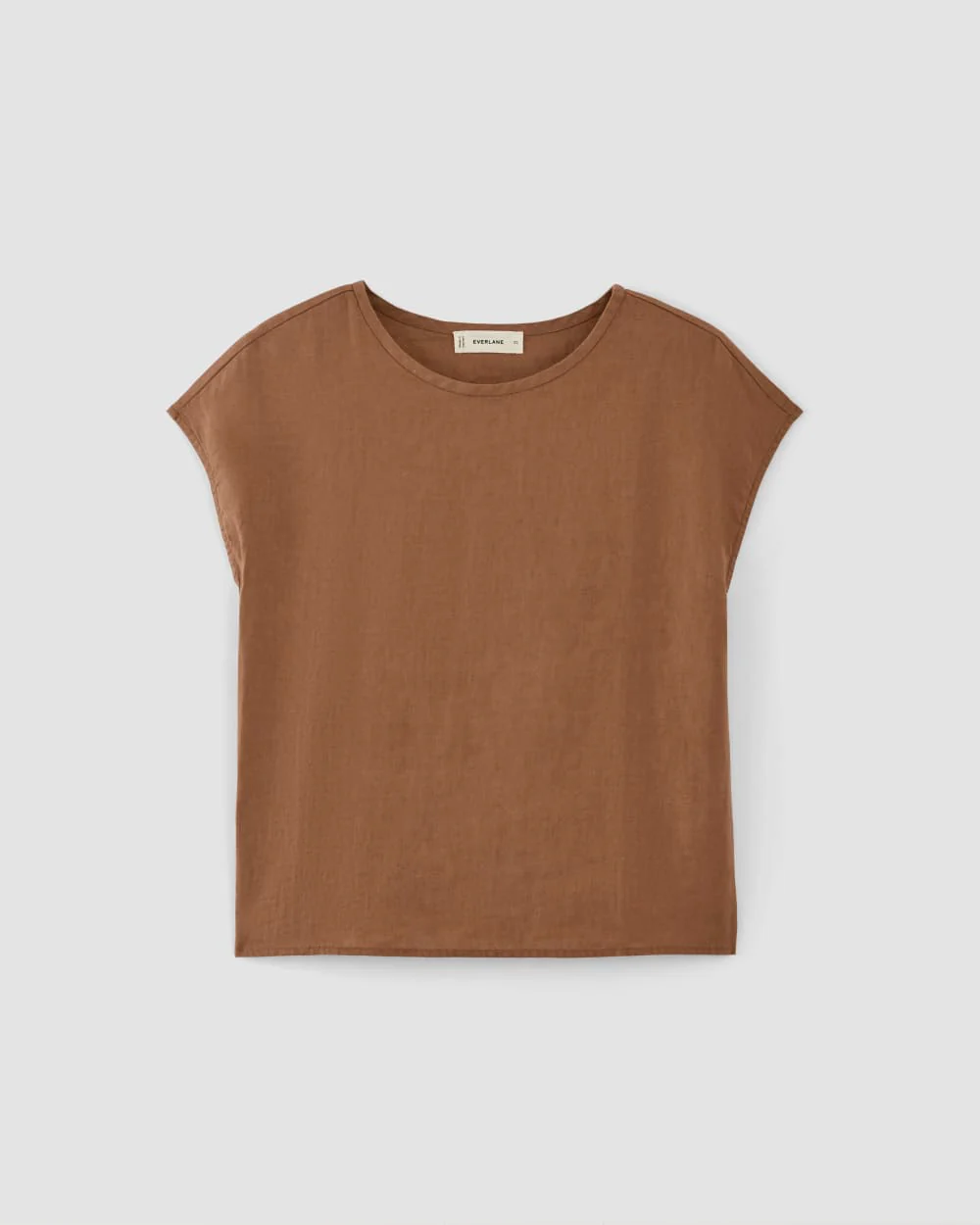 The Muscle Top in Linen | Carob Brown - Image 2