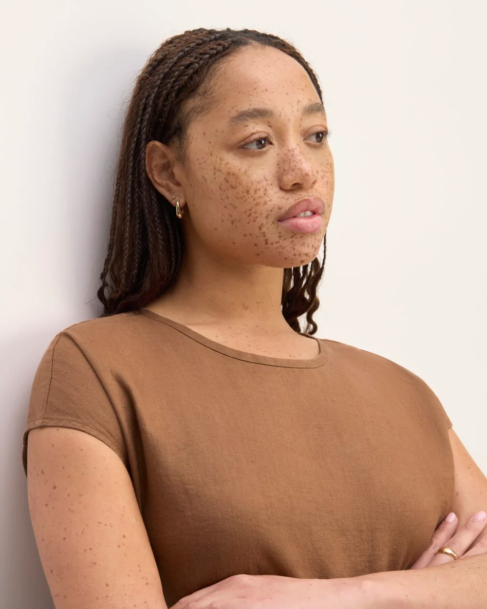 The Muscle Top in Linen | Carob Brown - Image 4