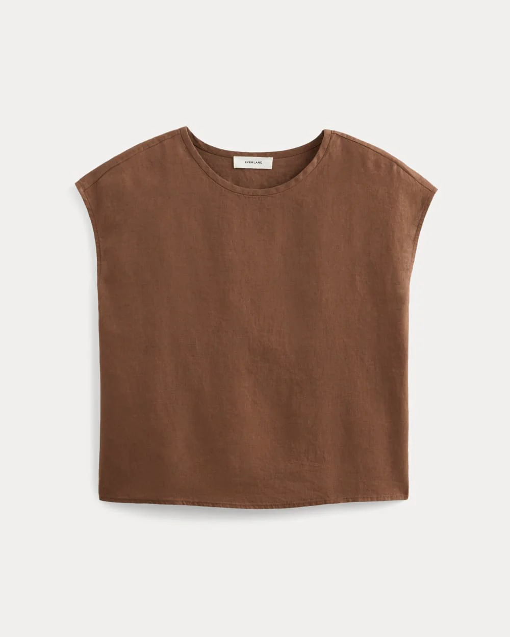 The Muscle Top in Linen | Cedarwood - Image 2