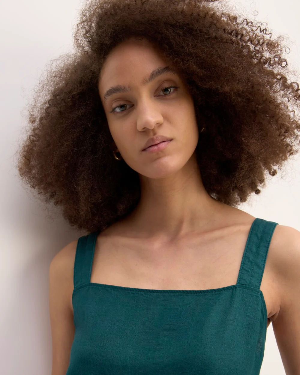 The Linen Side-Button Jumpsuit | Dark Sea - Image 3