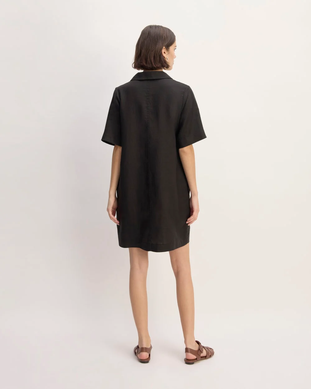 The Shirtdress in Linen | Black - Image 6
