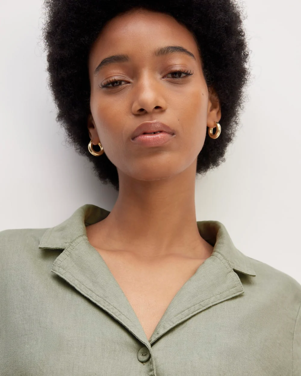 The Shirtdress in Linen | Sage Green - Image 4
