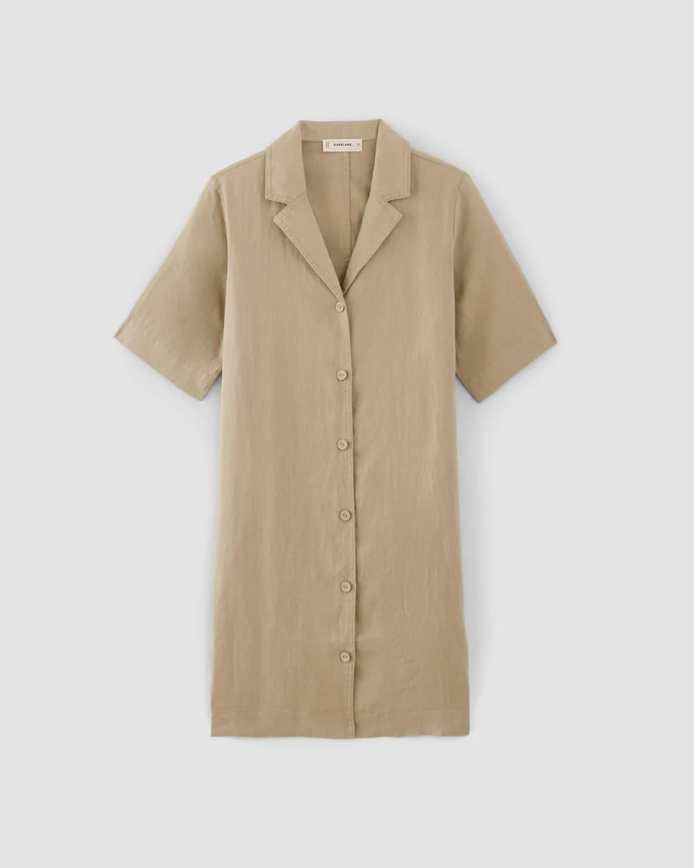 The Shirtdress in Linen | Trench Coat Khaki - Image 2