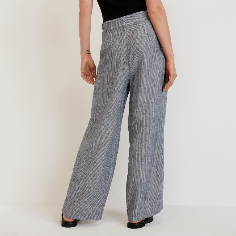 The Linen Way-High® Drape Pant  | Canvas Tan / Navy - Image 3