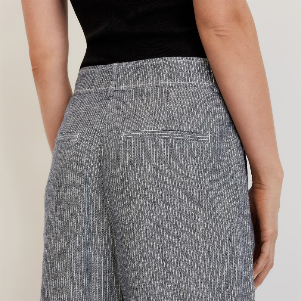 The Linen Way-High® Drape Pant  | Canvas Tan / Navy - Image 4