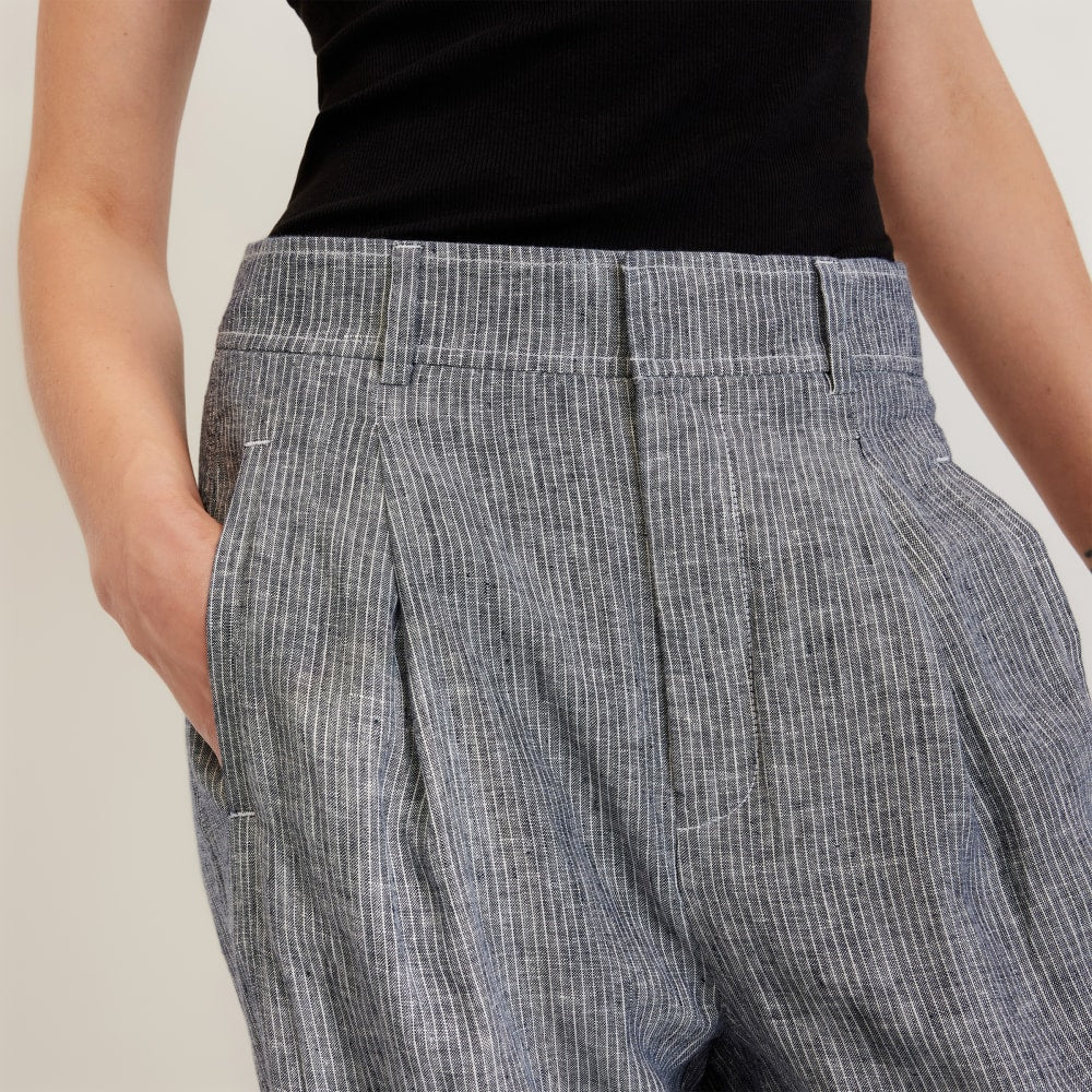 The Linen Way-High® Drape Pant  | Canvas Tan / Navy - Image 5