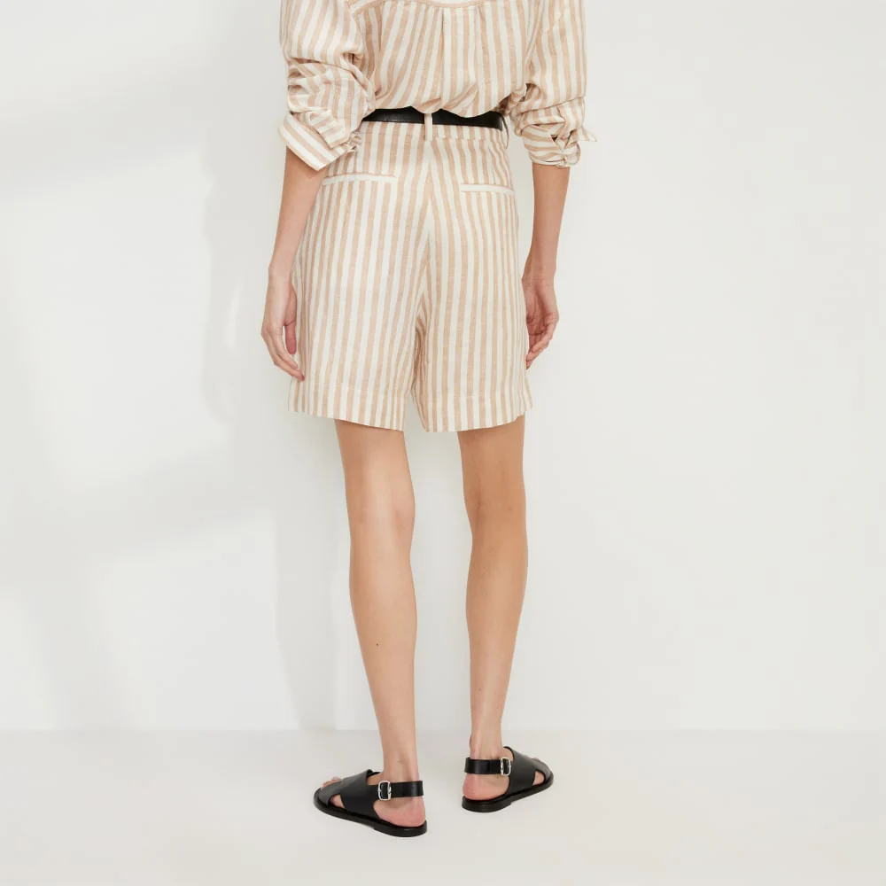 The Linen Way-High® Drape Short | Bone / Caramel - Image 3