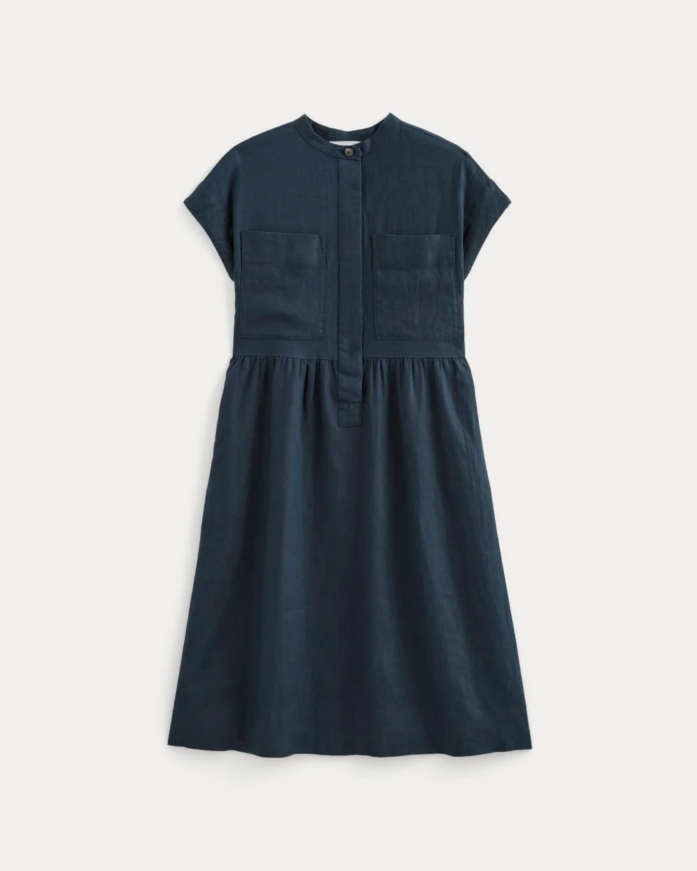 The Craft Dress in Linen | Navy - Image 2