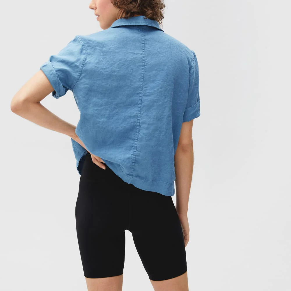The Linen Workwear Shirt | Aegean - Image 6