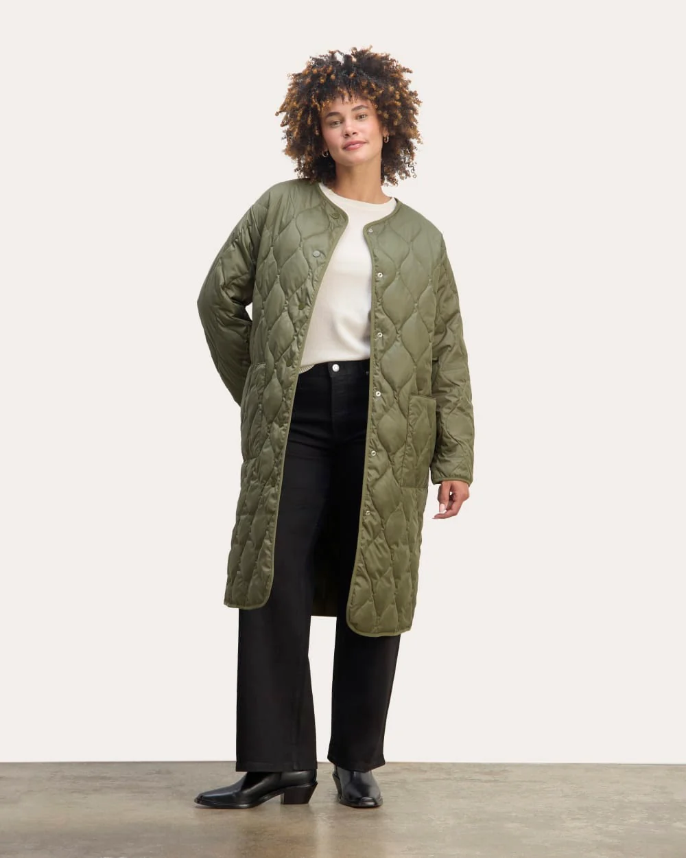 The Long Quilted Liner | Kalamata - Image 3