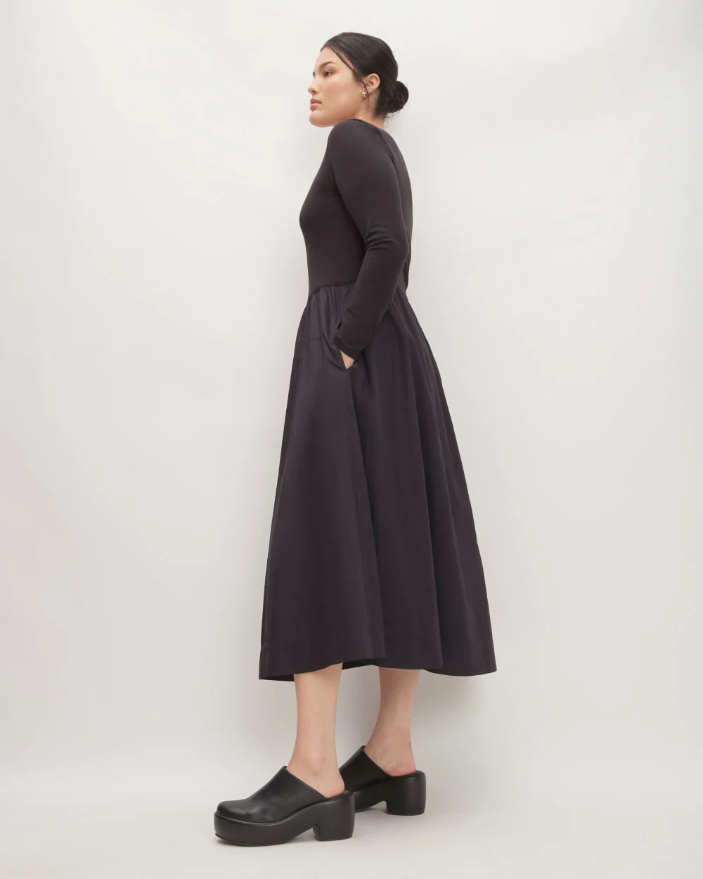 The Long-Sleeve Riviera Dress | Black - Image 4