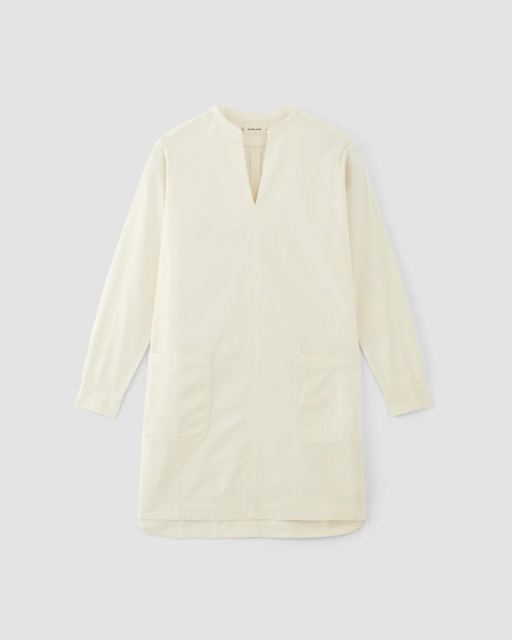 The Long-Sleeve Utility Mini Dress | Bone - Image 2