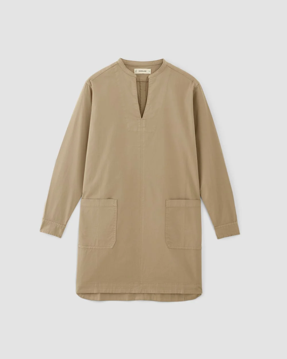 The Long-Sleeve Utility Mini Dress | Trench Coat Khaki - Image 2