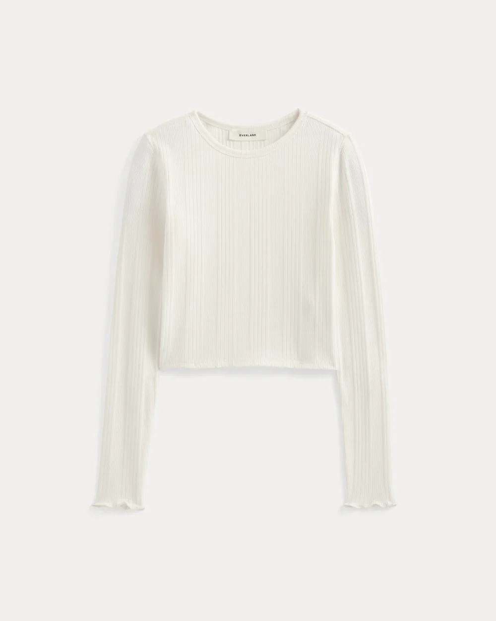 Lounge Rib Cropped Shirt | Bone - Image 2