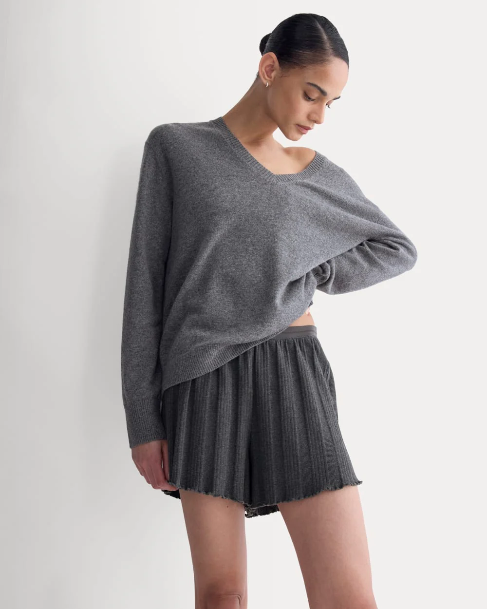 Lounge Rib Short | Heathered Soot - Image 5