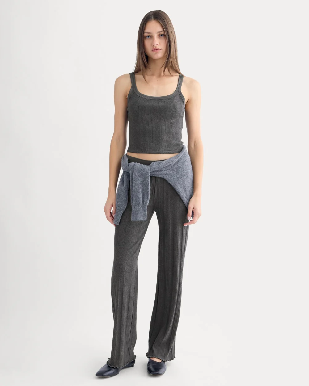 Lounge Rib Tank | Heathered Soot - Image 3