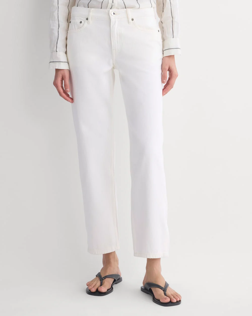 Low-Rise Straight Jean | Ecru - Image 3