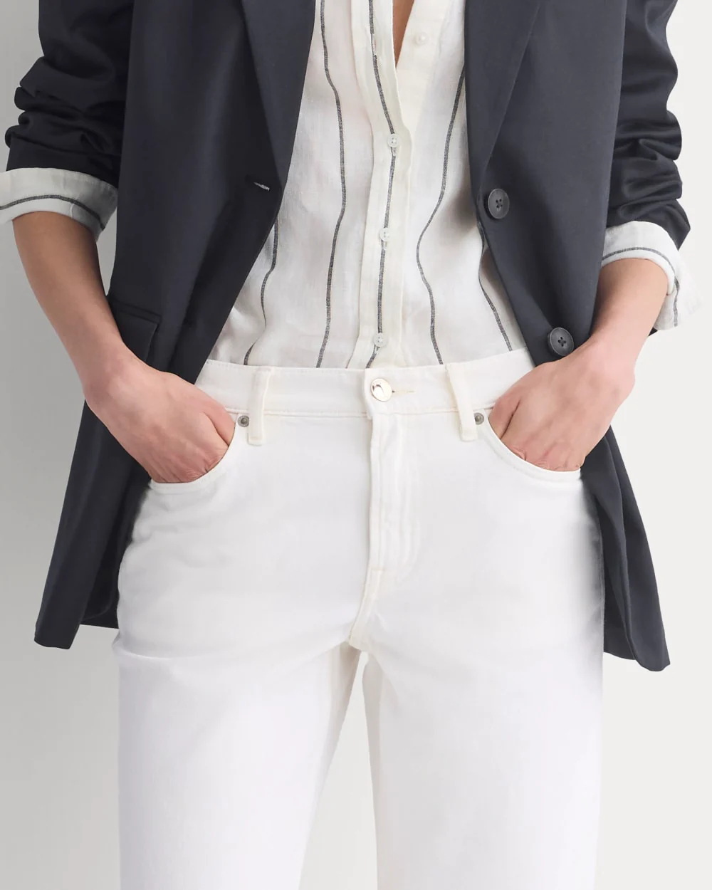 Low-Rise Straight Jean | Ecru - Image 4