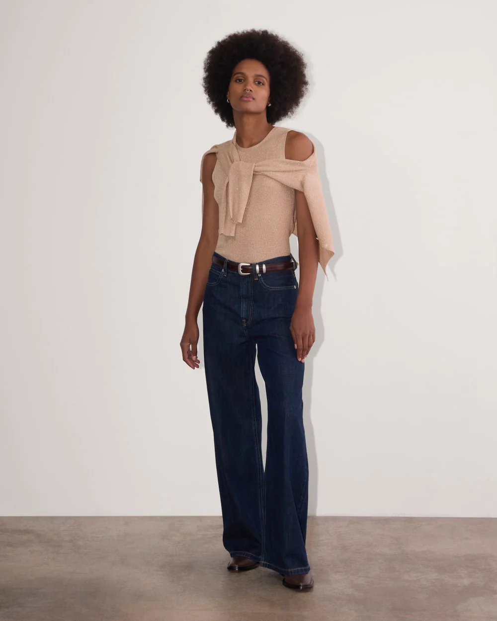 The Tank in Lurex Merino | Rose Gold - Image 3