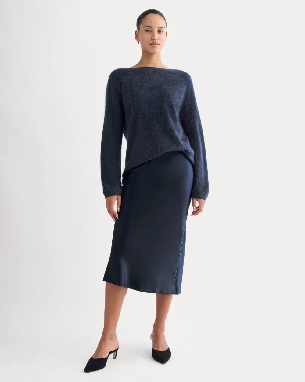 Lush Cashmere Boatneck Sweater | Starry Navy - Image 3