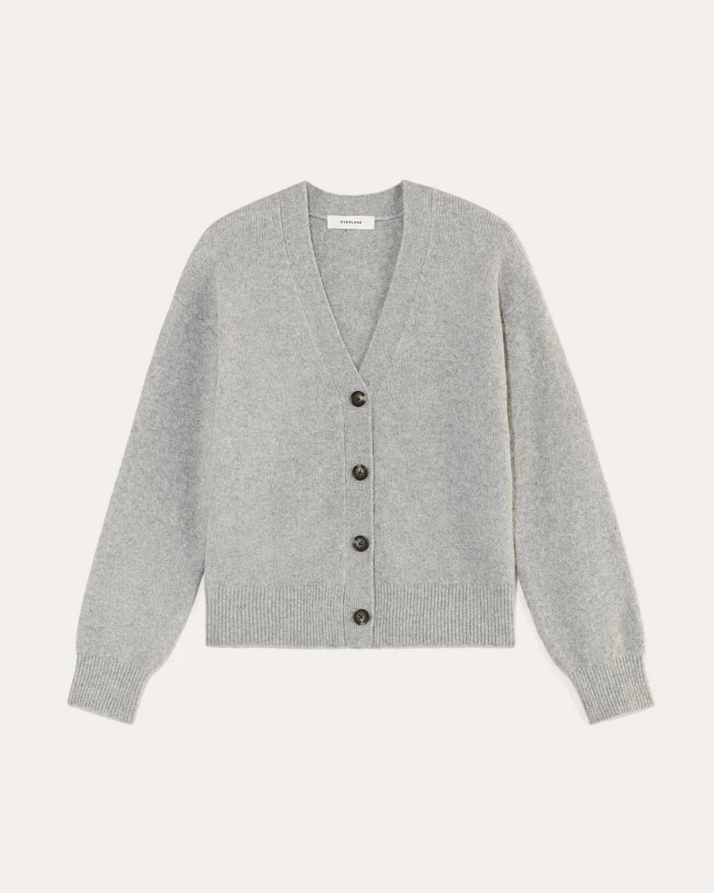 The Cocoon Cardigan in Plush Cotton | Heathered Grey - Image 2