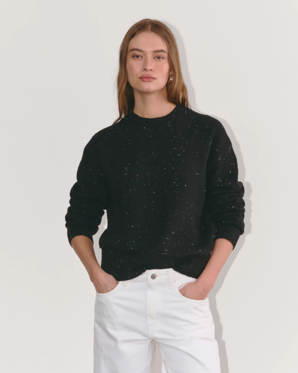 The Cocoon Crew in Plush Cotton | Black Confetti