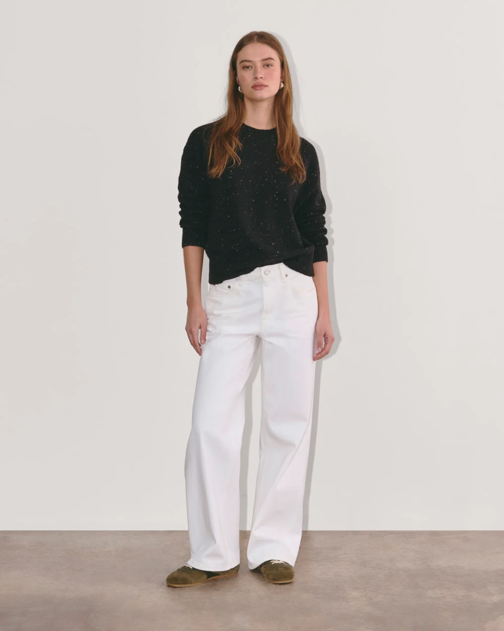 The Cocoon Crew in Plush Cotton | Black Confetti - Image 3