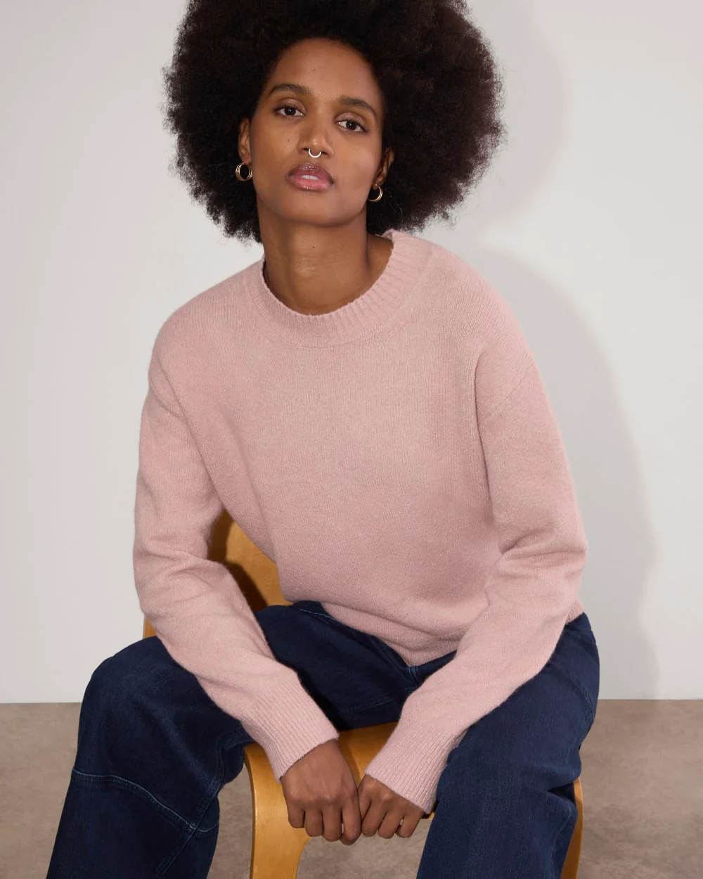 The Cocoon Crew in Plush Cotton | Dusty Rose - Image 4