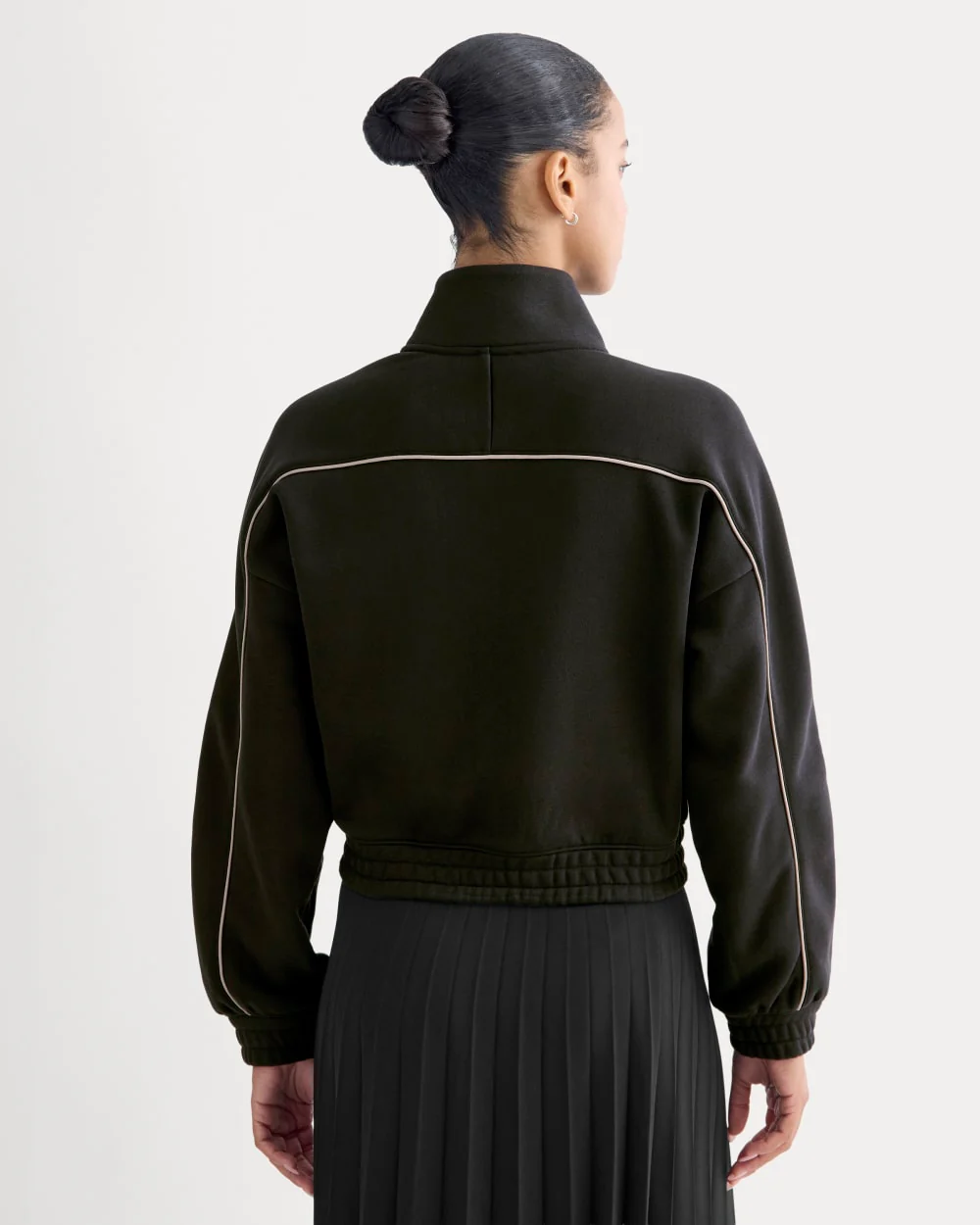 Luxe Fleece Track Jacket | Black - Image 5
