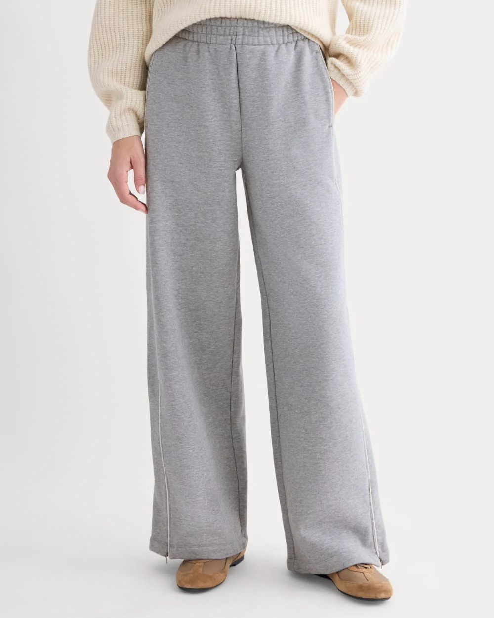 Luxe Fleece Track Pant | Vintage Heather Grey - Image 3