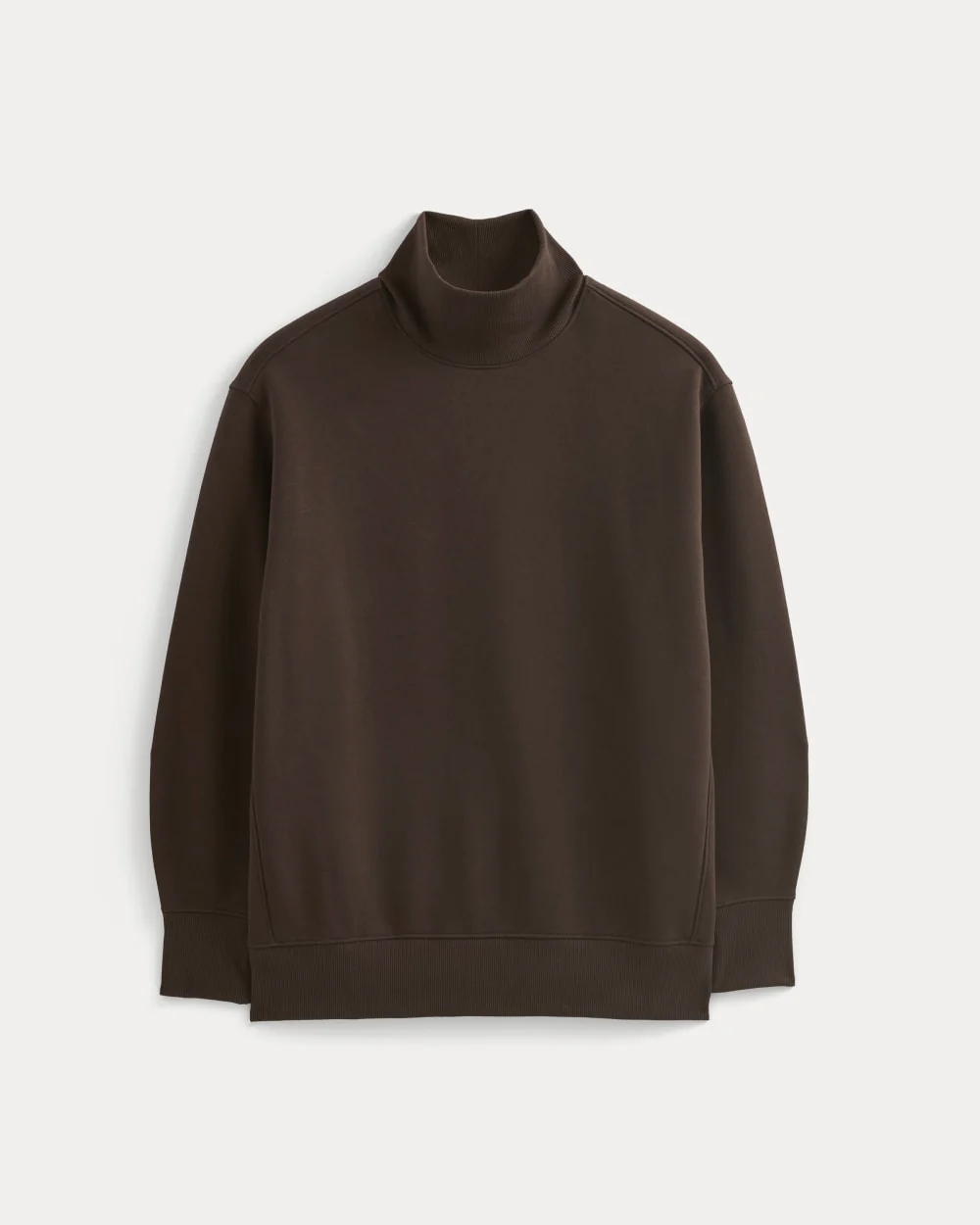 Luxe Fleece Turtleneck | Dark Chocolate - Image 2