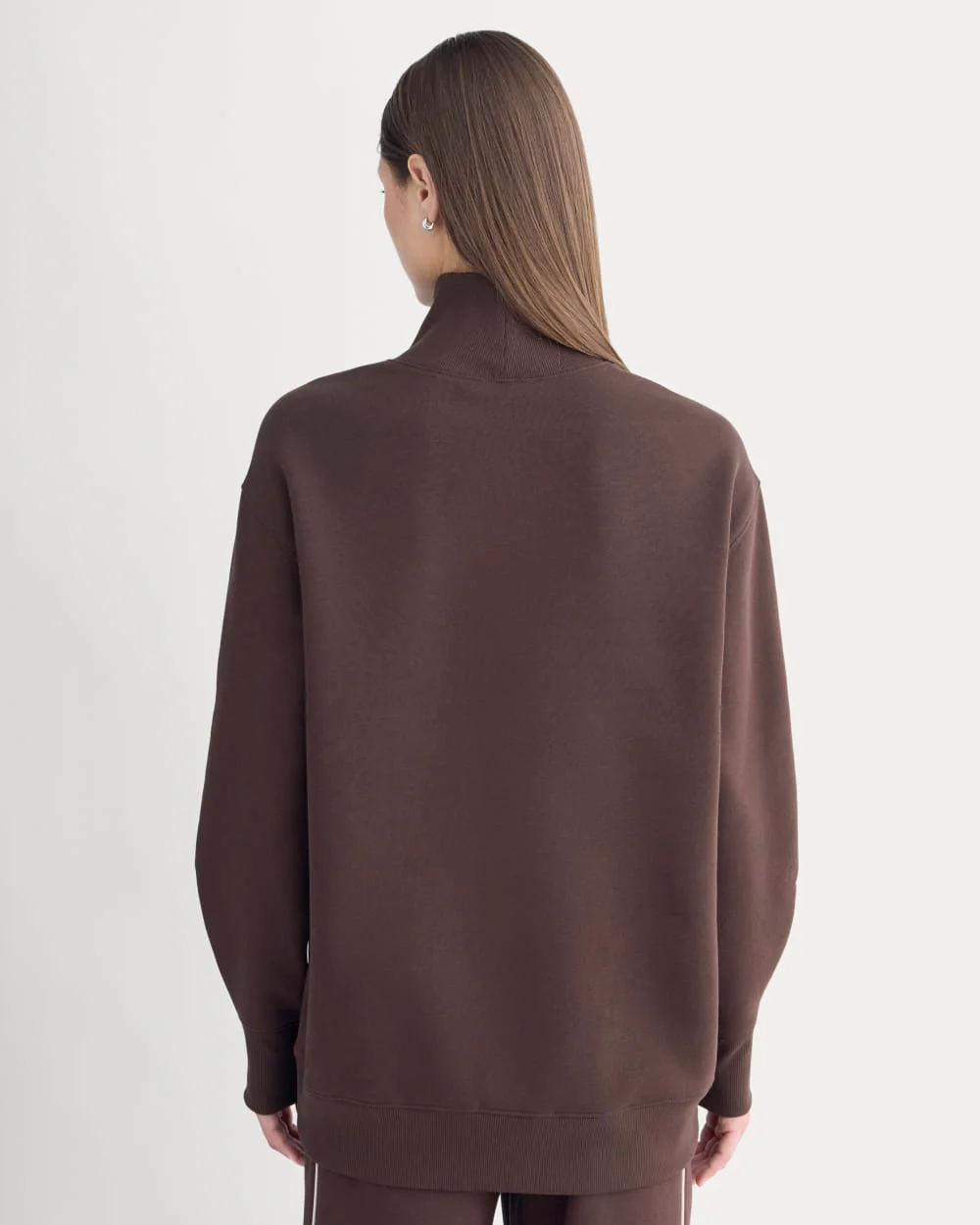 Luxe Fleece Turtleneck | Dark Chocolate - Image 5